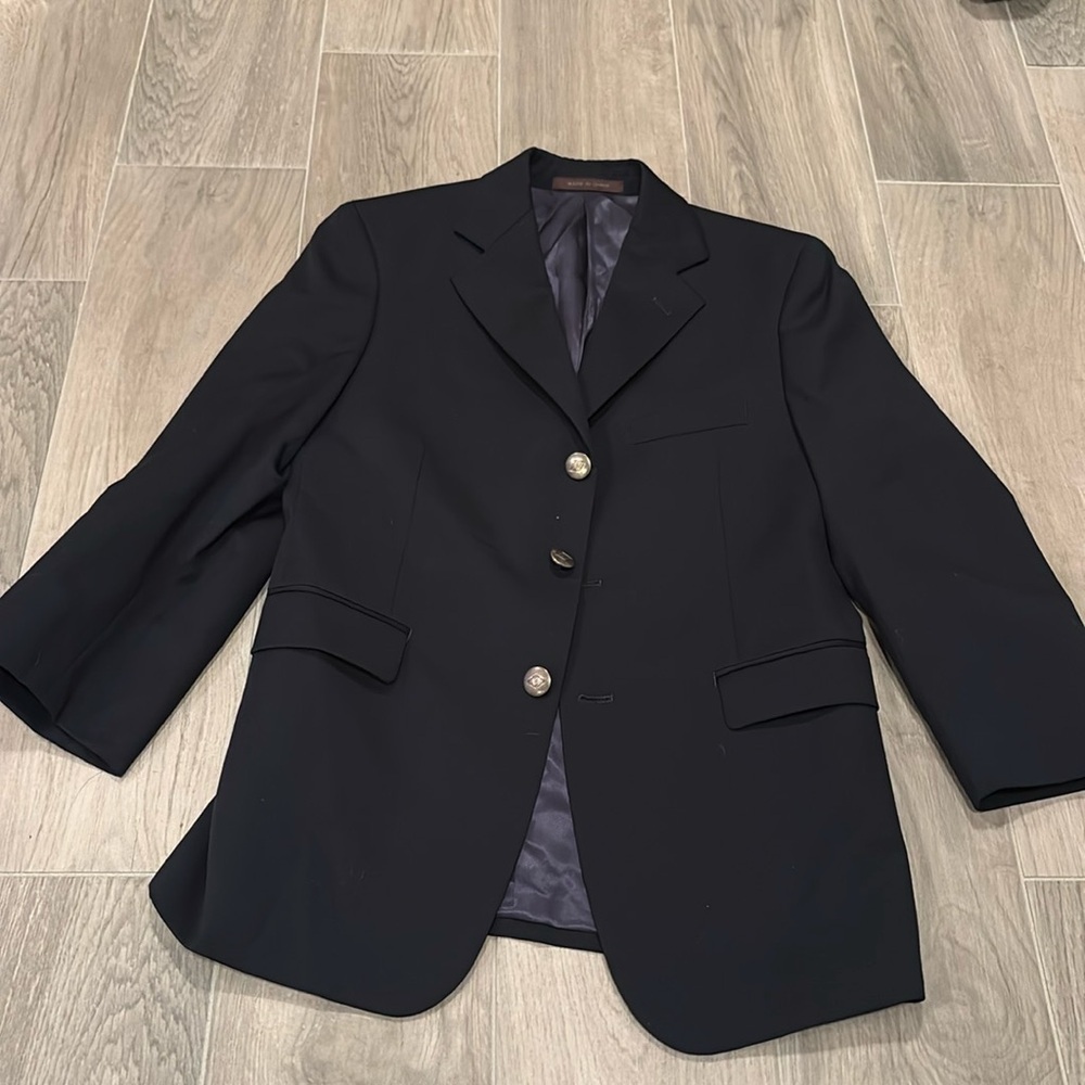 Joseph Abboud Boys Black Blazer Size 12 Regular
